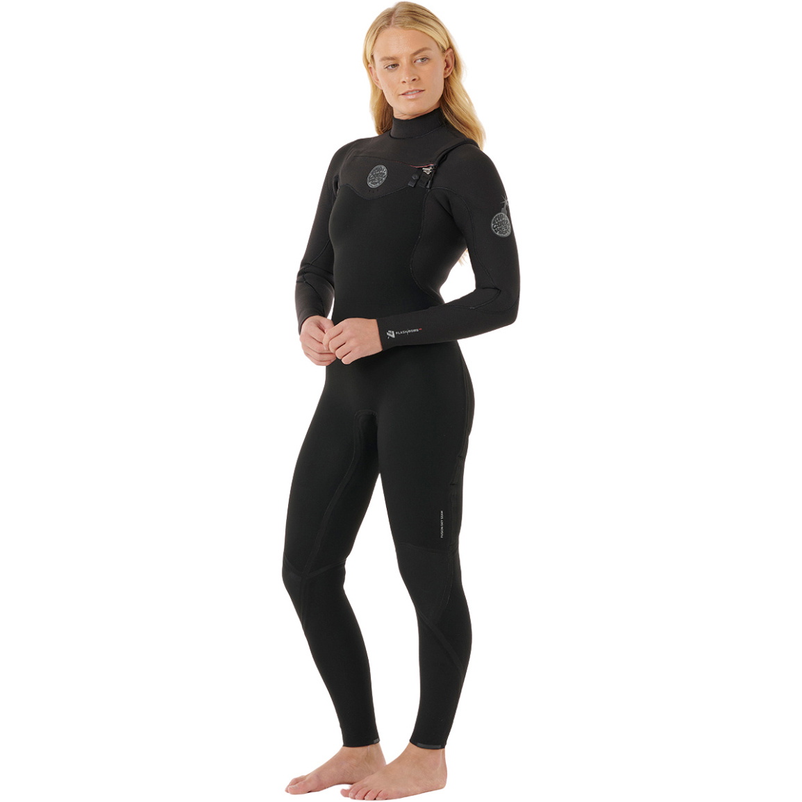 2026 Rip Curl Womens Flashbomb 4/3mm Chest Zip Wetsuit 16IWFS - Black